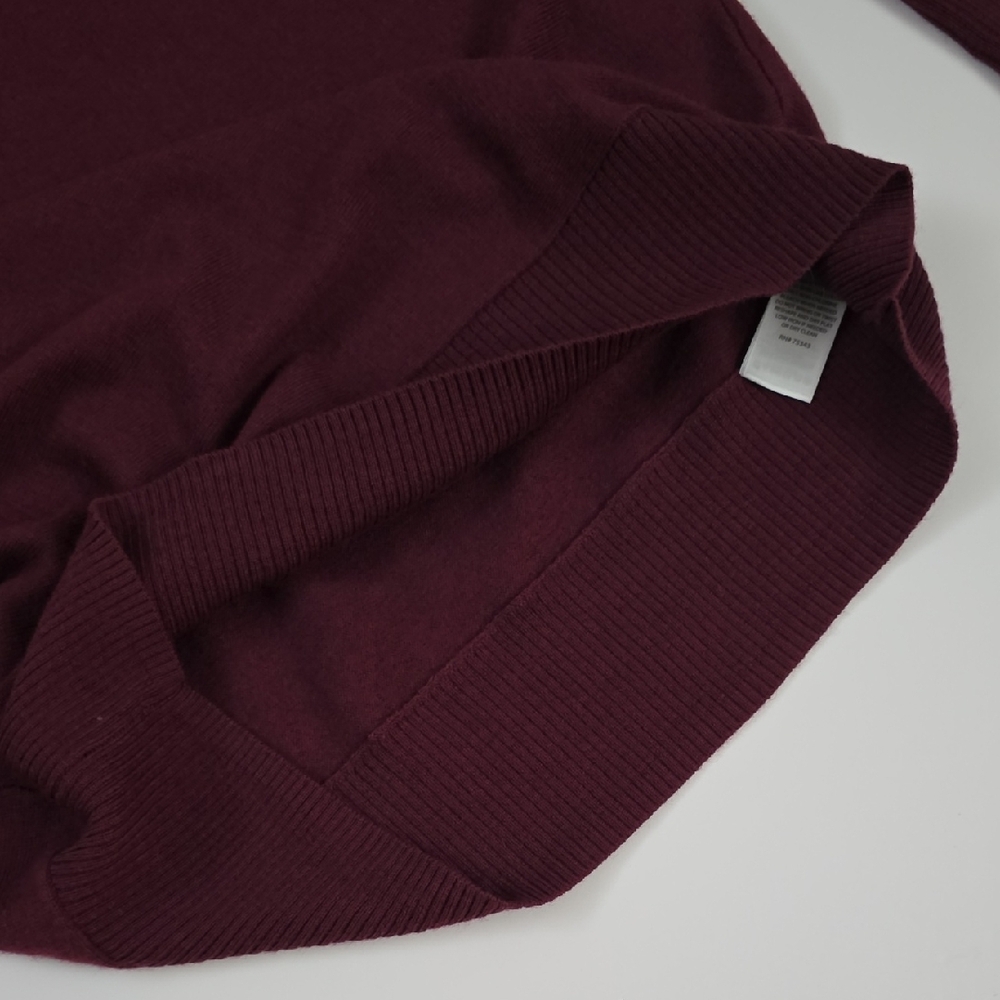 NWT Telluride Women's Burgundy Extra Fine Merino Wool Funnel Neck Sweater Size M - Picture 4 of 16